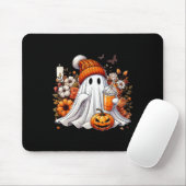 Halloween Ghost Pumpkin Gewürz Latte Blume Fall Co Mousepad (Mit Mouse)
