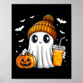 Halloween Ghost Pumpkin Gewürz Latte Herbst Co. Poster (Vorne)