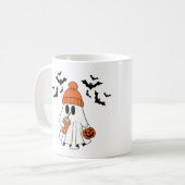 Halloween Ghost Pumpkin Kaffeetasse (Vorderseite Links)