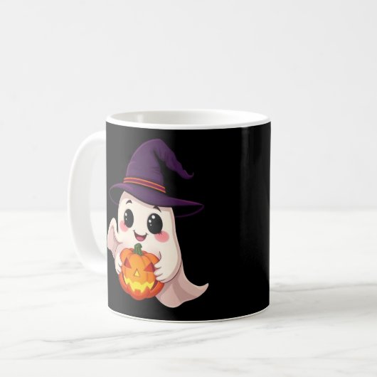Halloween Ghost Pumpkin Mug Kaffeetasse (Vorderseite Links)