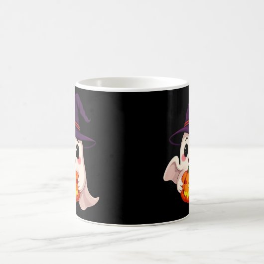 Halloween Ghost Pumpkin Mug Kaffeetasse (Mittel)