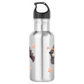 Halloween Ghost & Pumpkins Wasserflasche (Rückseite)
