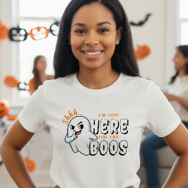 Halloween Ghost Pun Just Here for Boos T-Shirt
