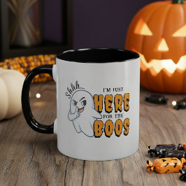 Halloween Ghost Pun Just Here for Boos Tasse