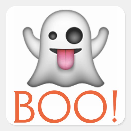 Halloween Ghost Quadratischer Aufkleber (Vorderseite)