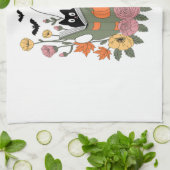 Halloween Ghost Reading Book Cat Geschirrtuch (Gefaltet)