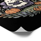 Halloween Ghost Reading Book Lover Tee Long Sleeve Poster (Ecke)