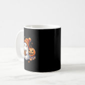 Halloween Ghost Reading Book Lovers Niedlich Ghost Kaffeetasse (Vorderseite Links)