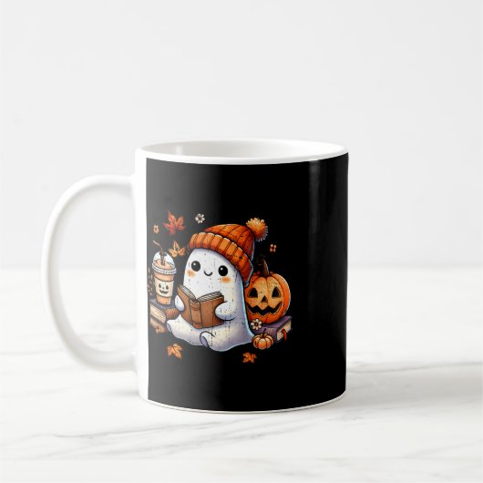 Halloween Ghost Reading Book Lovers Niedlich Ghost Kaffeetasse (Links)