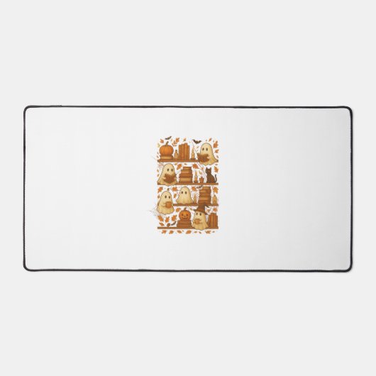 Halloween Ghost Reading Books Lover Schreibtischunterlage (Vorderseite)