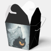 Halloween Ghost Riding a Black Cat Geschenkschachtel (Offen)