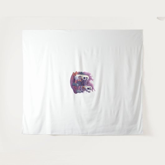 Halloween Ghost Rock Band Wandteppich (Vorderseite (Horizontal))