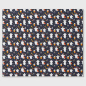 Halloween Ghost Rumänische Flaggenfarben Geschenkpapier (Flach)
