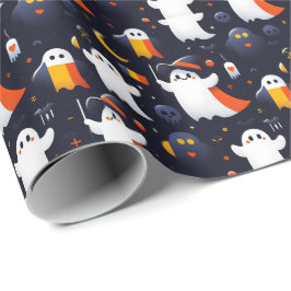 Halloween Ghost Rumänische Flaggenfarben Geschenkpapier