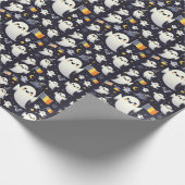 Halloween Ghost Rumänische Flaggenfarben Geschenkpapier (Ecke)