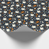 Halloween Ghost Rumänische Flaggenfarben Geschenkpapier (Ecke)