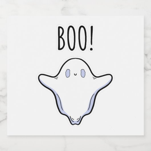 Halloween Ghost Schaumweinetikett (Einzelnes Label)