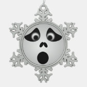 HALLOWEEN GHOST SCHNEEFLOCKEN Zinn-Ornament (Vorderseite)