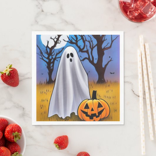 Halloween Ghost Serviette (Beispiel)