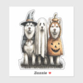 Halloween Ghost Siberian Husky Dog Aufkleber (Blatt)