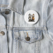 Halloween Ghost Siberian Husky Dog Button (Beispiel)