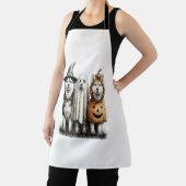 Halloween Ghost Siberian Husky Dog Schürze (InSitu)