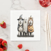 Halloween Ghost Siberian Husky Dog Serviette (Beispiel)