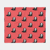 Halloween Ghost Silhouette Spooky Muster. Fleecedecke (Vorderseite (Horizontal))