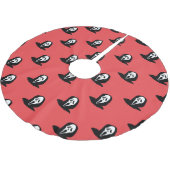 Halloween Ghost Silhouette Spooky Muster. Polyester Weihnachtsbaumdecke (Schrägansicht)