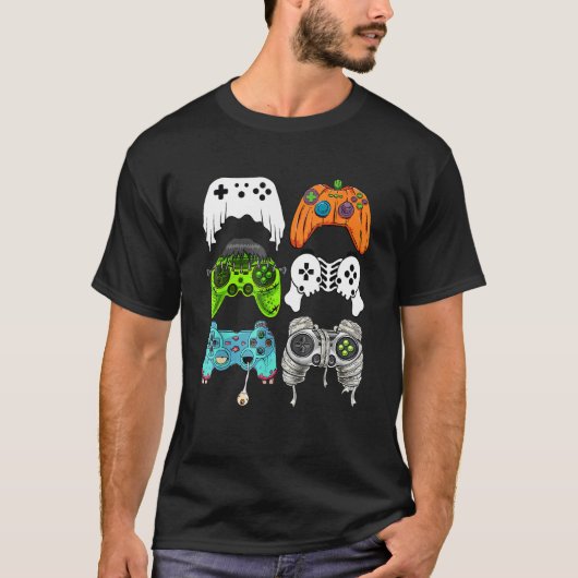 halloween ghost skelett zombie Gaming Controller T-Shirt (Vorderseite)