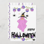 Halloween Ghost Skull Garland Grußkarte Einladung (Vorne/Hinten)