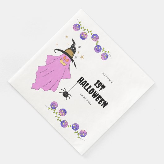 Halloween Ghost Skull Garland Kinderdusche Serviette (Ecke)