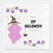 Halloween Ghost Skull Garland Kinderdusche Serviette (Vorderseite)