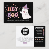 Halloween Ghost Small Business Vielen Dank Visitenkarte (Vorne/Hinten)