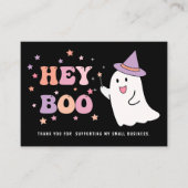 Halloween Ghost Small Business Vielen Dank Visitenkarte (Vorderseite)