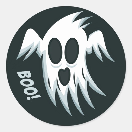 Halloween Ghost-Sondersticker Runder Aufkleber (Vorderseite)