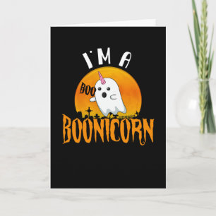 Halloween Ghost Spirit Boonicorn Unicorn Karte