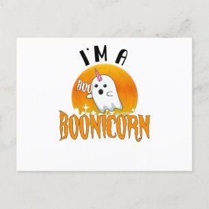 Halloween Ghost Spirit Boonicorn Unicorn Postkarte