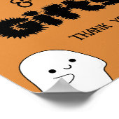 Halloween Ghost spookkarte und Geschenke danke Poster (Ecke)
