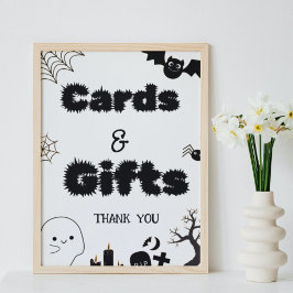 Halloween Ghost spookkarte und Geschenke danke Poster