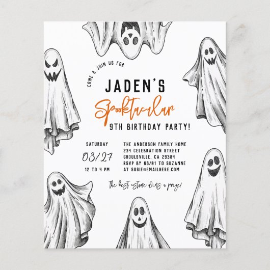 Halloween Ghost Spooktacular Geburtstagspartei (Vorderseite)