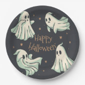 Halloween Ghost Spooktacular Happy Halloween Pappteller (Vorderseite)