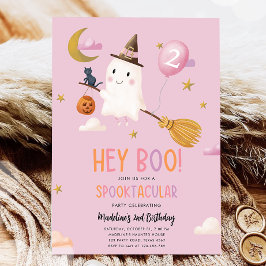 Halloween Ghost Spooktacular Hey Boo Girl Birthday Einladung