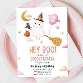 Halloween Ghost Spooktacular Hey Boo Girl Geburtst Einladung