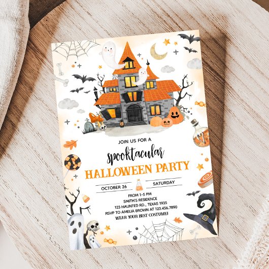 Halloween Ghost Spooktacular Party Einladung
