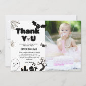 Halloween Ghost Spooky Geburtstagsparty Danke Karte (Vorderseite)