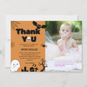Halloween Ghost Spooky Geburtstagsparty Danke Karte (Vorderseite)