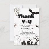 Halloween Ghost Spooky Geburtstagsparty Dankeskarte (Vorderseite)