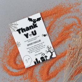 Halloween Ghost Spooky Geburtstagsparty Dankeskarte