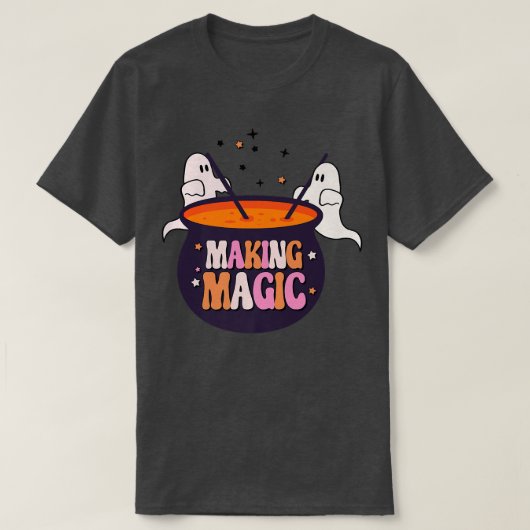 Halloween Ghost Spooky Making Magic Hexe Hallowee T-Shirt (Design vorne)